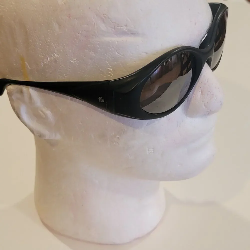 Vintage Bolle Puff Adder Sunglasses Wrap Made in France Black